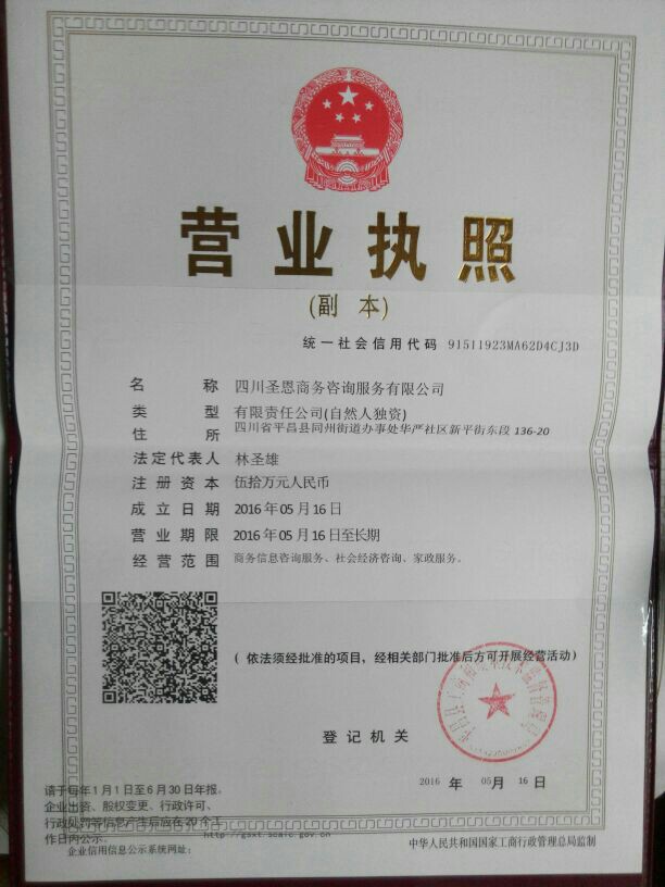 四川圣恩商務(wù)咨詢服務(wù)有限公司工商信息_電話_地址_信用信息_財(cái)務(wù)信息 - 企查查